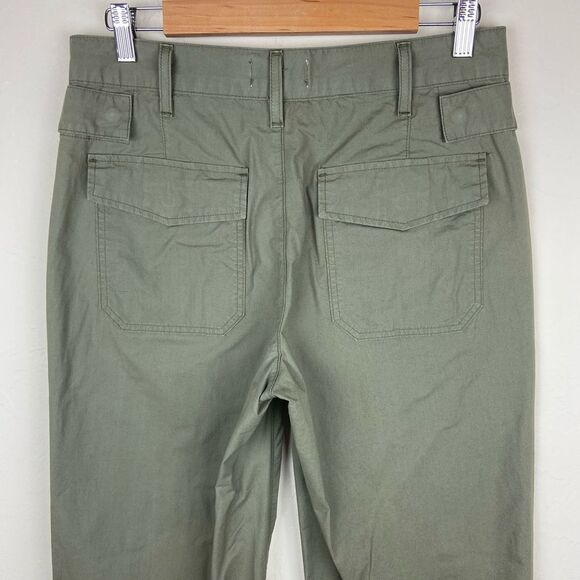 AGOLDE Daria Wide-Leg Crop Utility Cargo Pant - Khaki Green - Picture 8 of 9